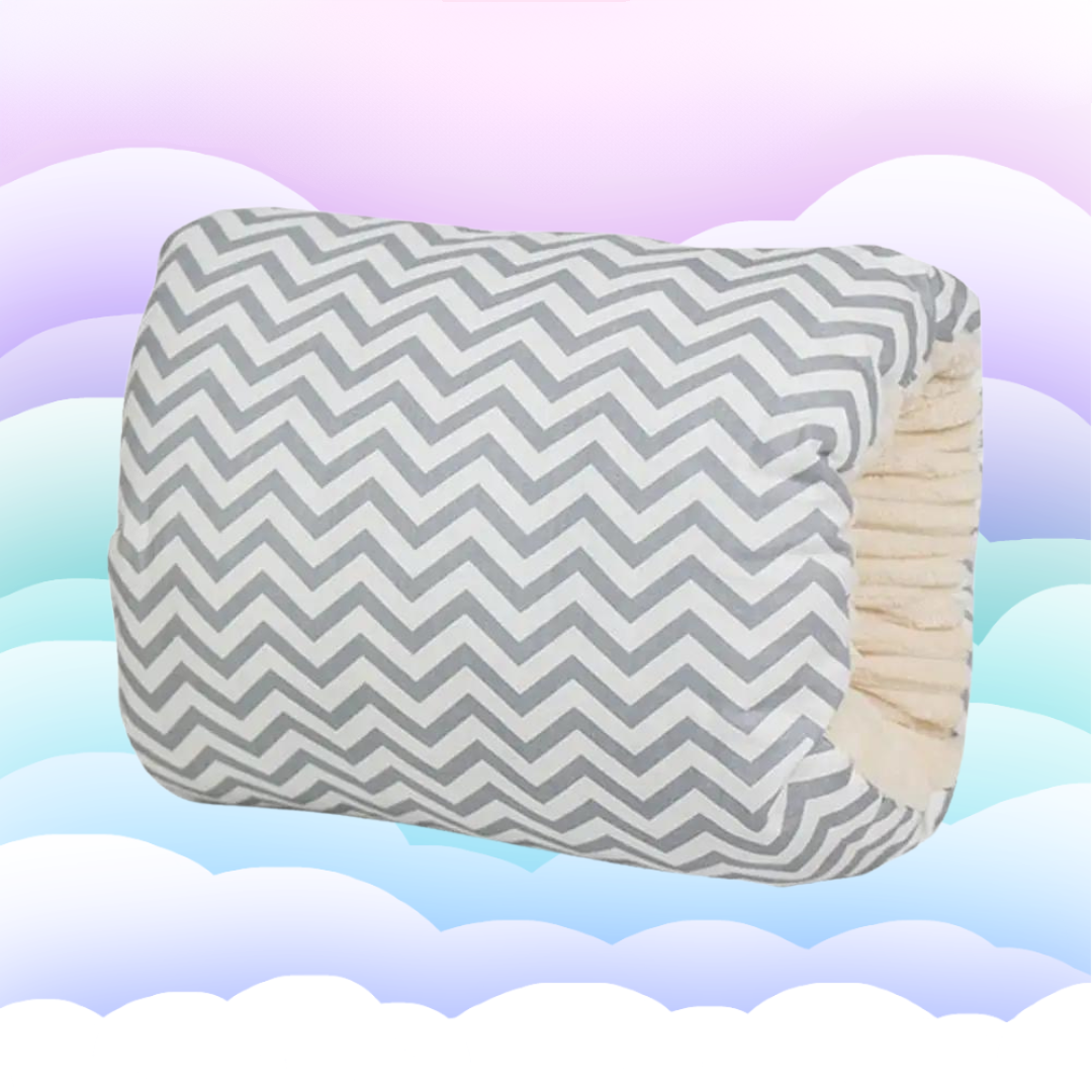 Ergonomic nursing pillow for comfortable breastfeeding & baby support, soft cotton fabric