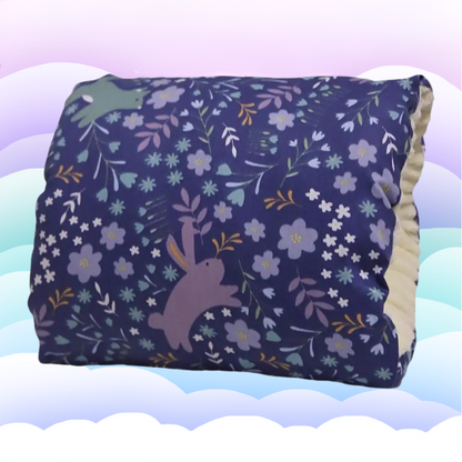 Packaged ergonomic nursing pillow, highlighting its washable and baby-friendly features