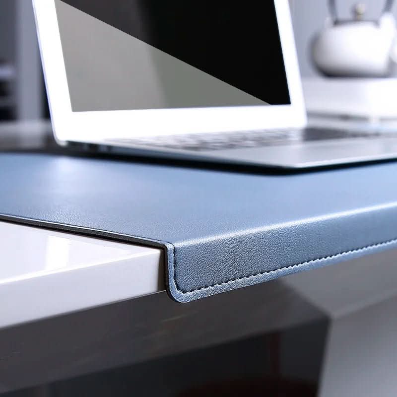 Comfortable PU leather desk protector mat with ergonomic wrist rest, ideal for long work sessions.