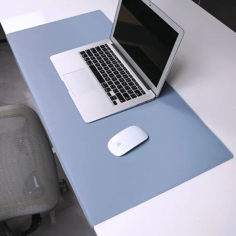 Protect your desk & wrists with this ergonomic PU leather mat and wrist rest, great for any workstation.