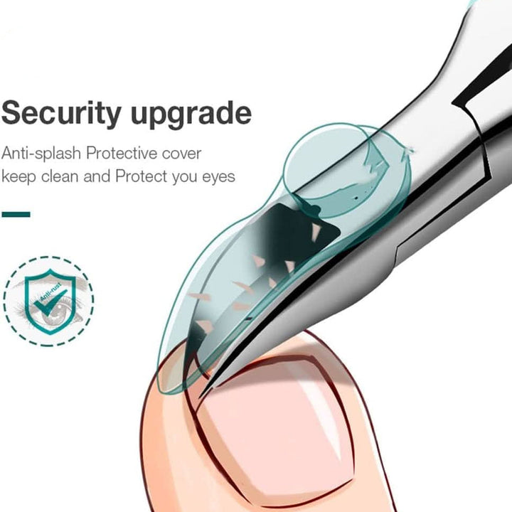 Senior foot care tool: Ergonomic toenail clipper for thick, ingrown nails. Stainless steel for hygiene.