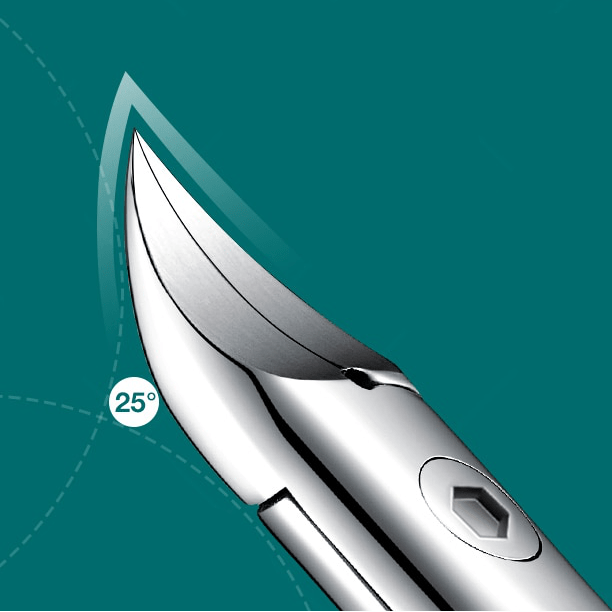 Heavy-duty ergonomic toenail clipper for thick & ingrown nails. Stainless steel for safe foot care.