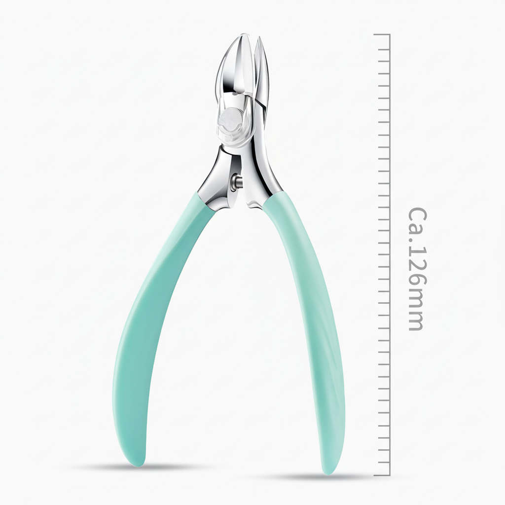 Durable ergonomic toenail clipper for thick nails. Stainless steel, precision design for senior foot care.