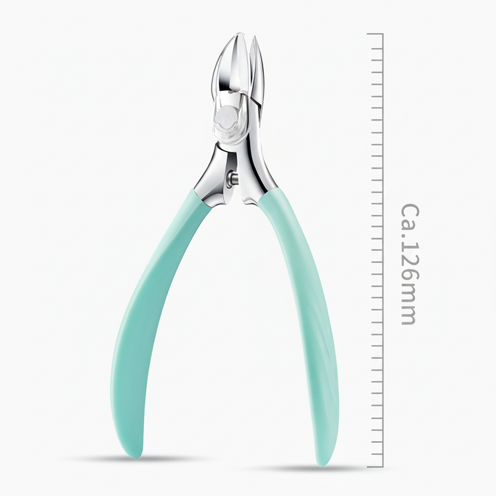 Durable ergonomic toenail clipper for thick nails. Stainless steel, precision design for senior foot care.