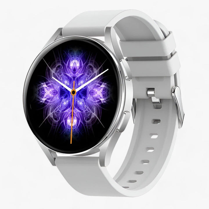 Elegant Evelyne unisex smartwatch, a stylish digital watch for men & women. Perfect wearable tech accessory.