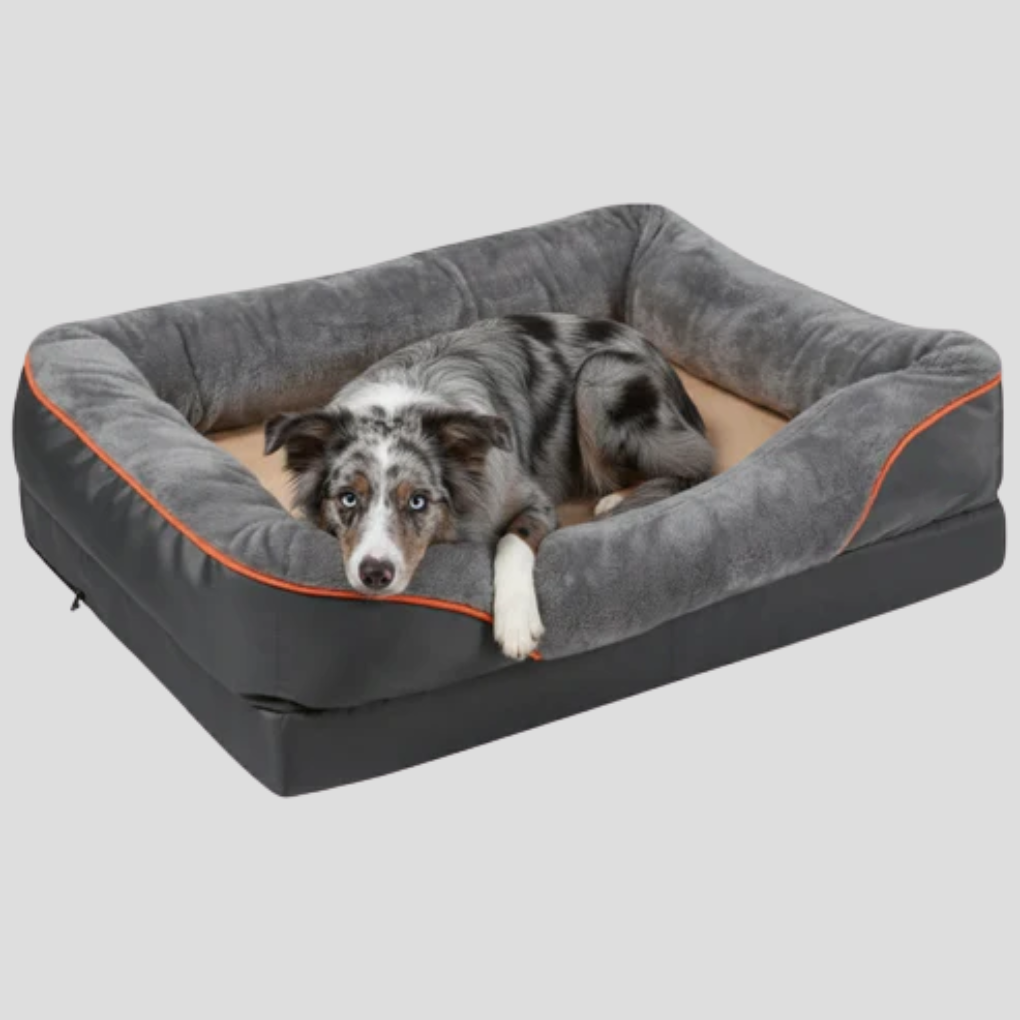 Premium memory foam pet bed, extra-large for big dogs. Features durable, washable cover & orthopedic design.