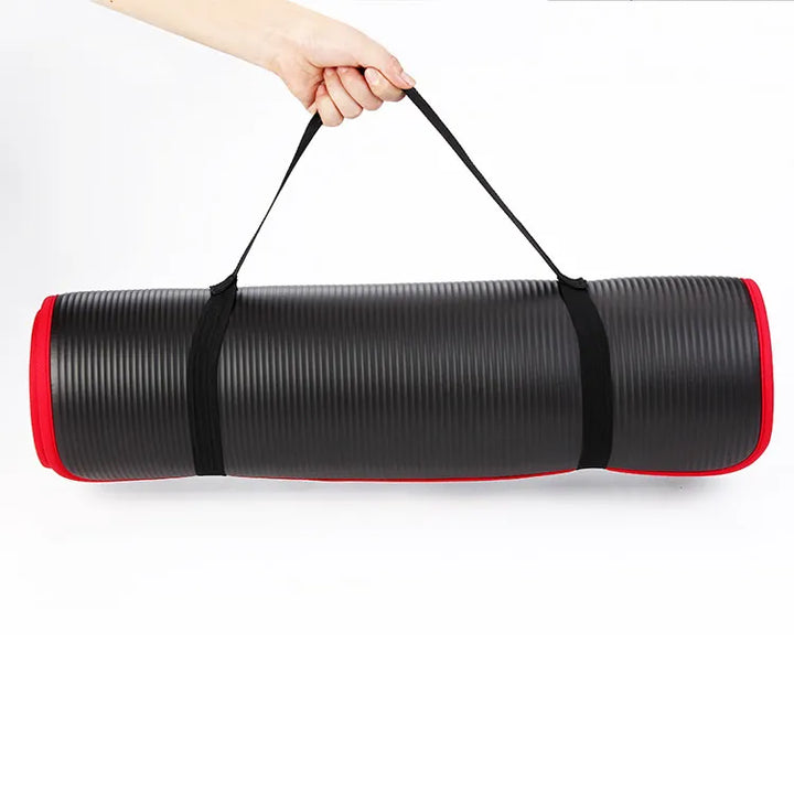 Extra thick comfort mat, anti-slip design for secure floor exercises, yoga, and stretching in your home gym.