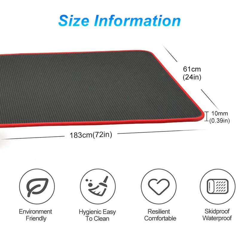 Comfortable extra thick yoga mat, perfect for a stable and secure workout experience in your home gym.