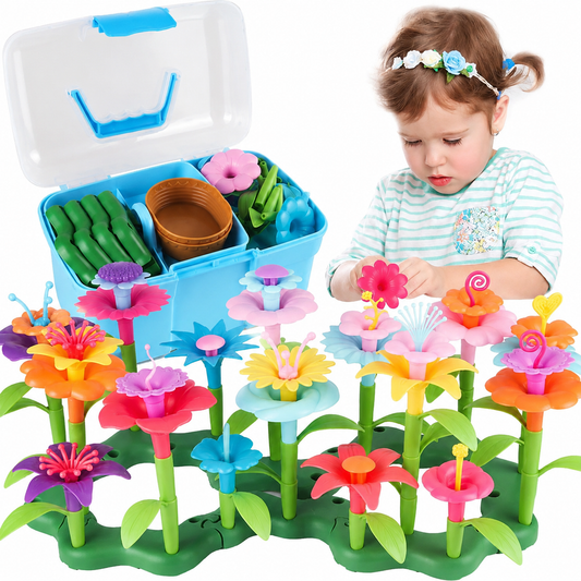 Kids' Creative STEM Flower Garden Building Toy Set
