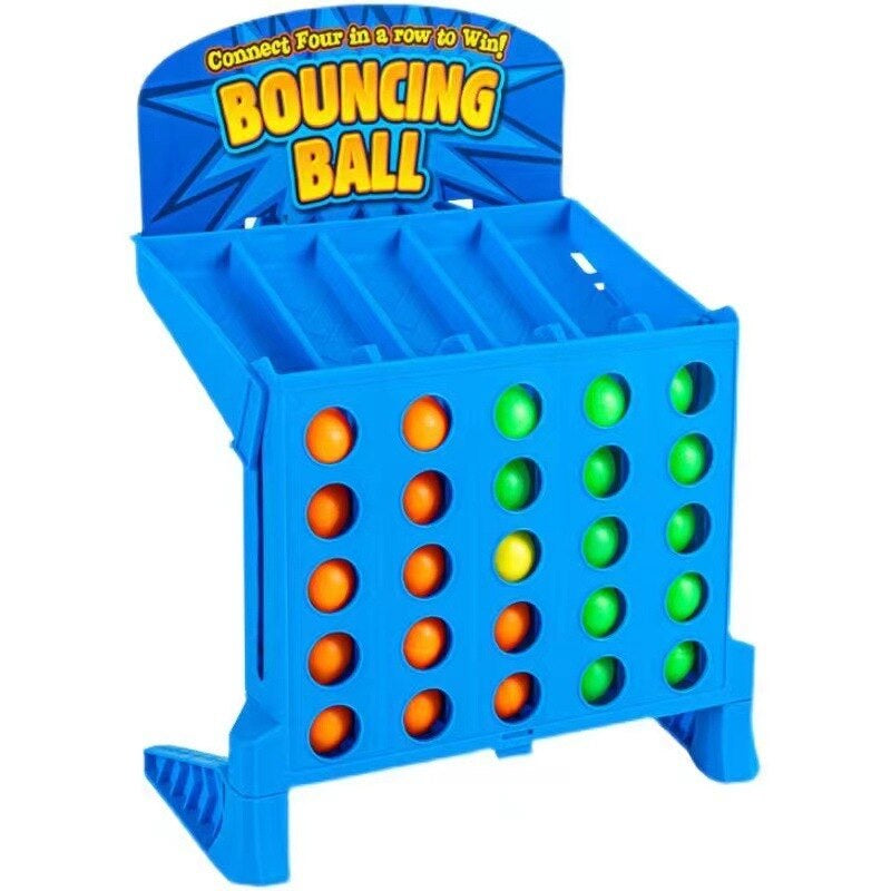 Group of children laughing playing the Family Fun Bouncing Ball Game, an indoor party game