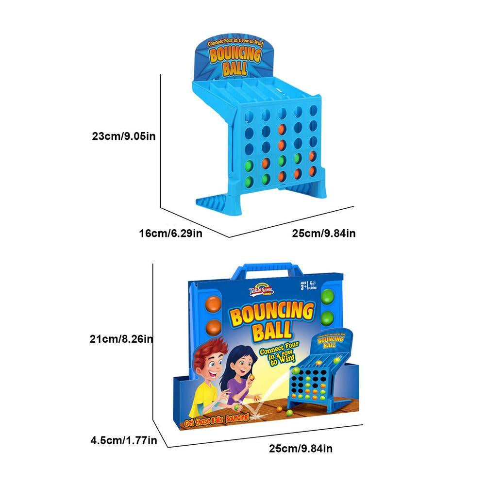 Two kids focused on bouncing balls in the Family Fun Board Game set, an exciting childrens toy