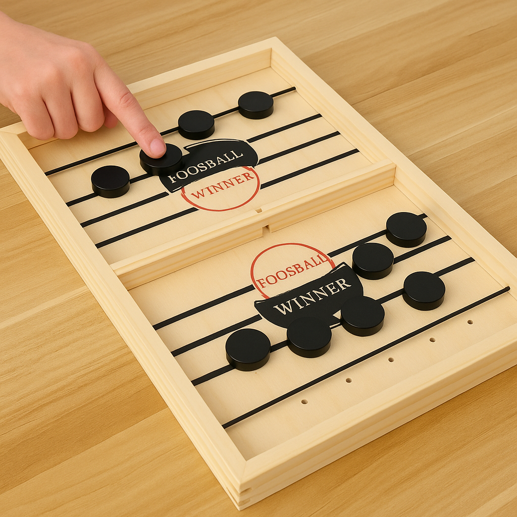 Family Fun Foosball Tabletop Game, miniature wooden board for exciting indoor play