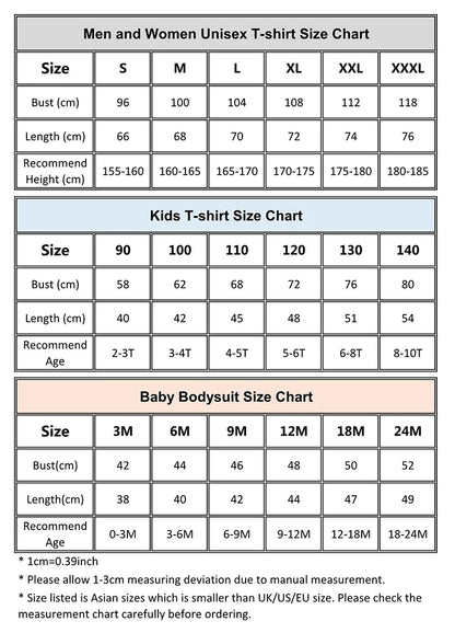 Three-piece family matching set: two adult cotton tees and a baby romper, casual style