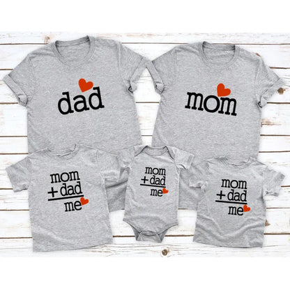 Close-up of a soft cotton t-shirt with 'Family' text, ideal for matching family look