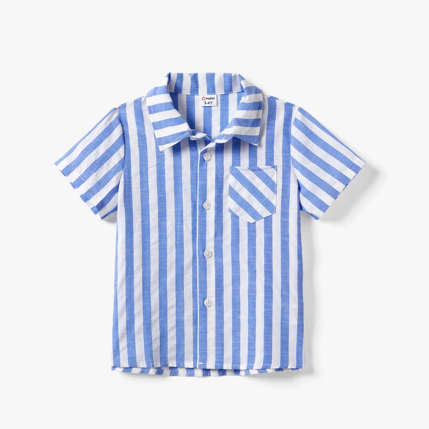 Family vacation fashion: matching stripe dresses and shirts, all with stylish tassel detailing.