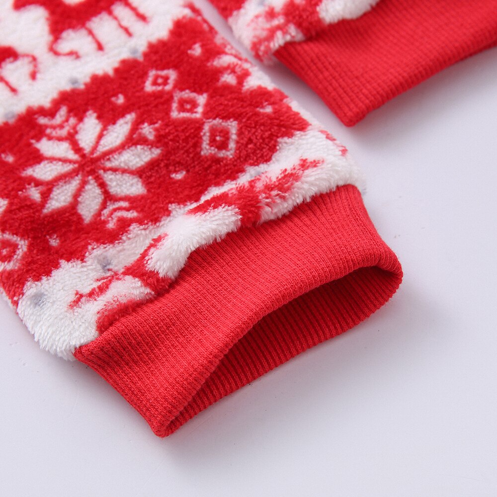 Family Christmas jammies, one-piece jumpsuit style with snap closure, cozy and fun for the whole family