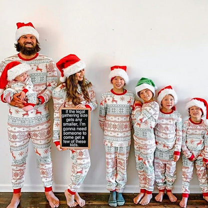 Cozy family matching Christmas pajamas with cute snowman print, ideal holiday loungewear and gift idea