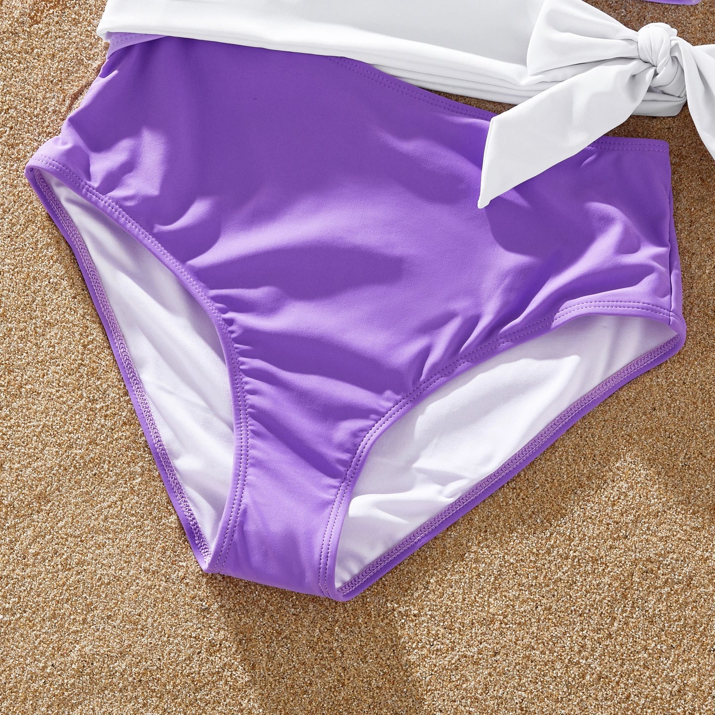 Bright color-block swimsuits for family fun, durable and stylish