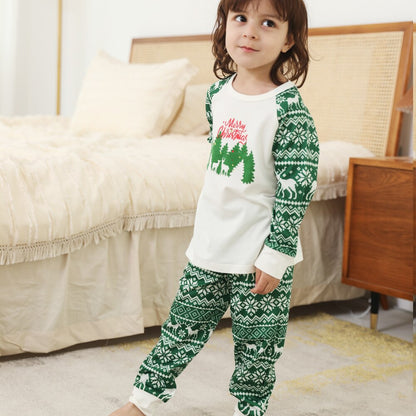 Kids in matching family pajamas, playful and comfortable loungewear cotton blend sleepwear
