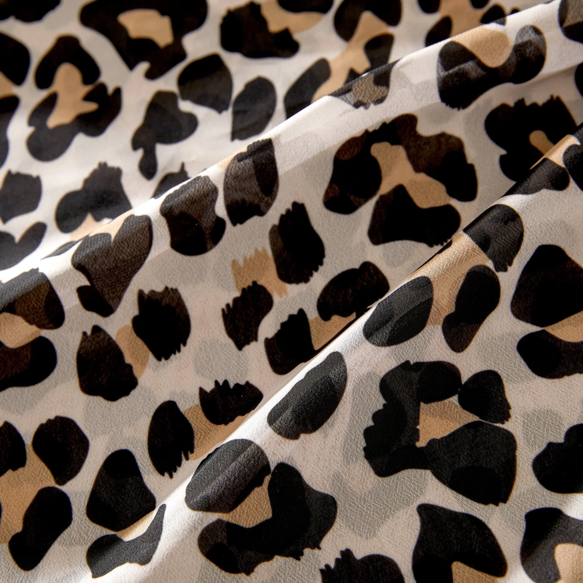 Leopard print family matching beachwear, designed for comfort and style
