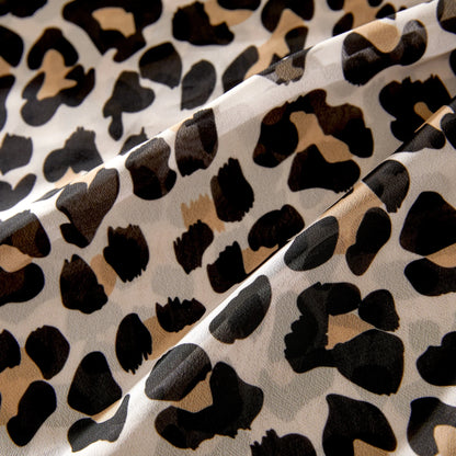 Leopard print family matching beachwear, designed for comfort and style