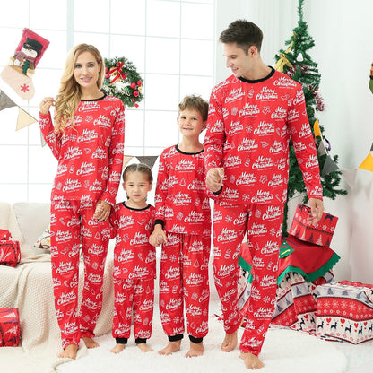 Family matching long sleeve Christmas reindeer pajamas for adults, kids, and baby, cozy holiday nightwear