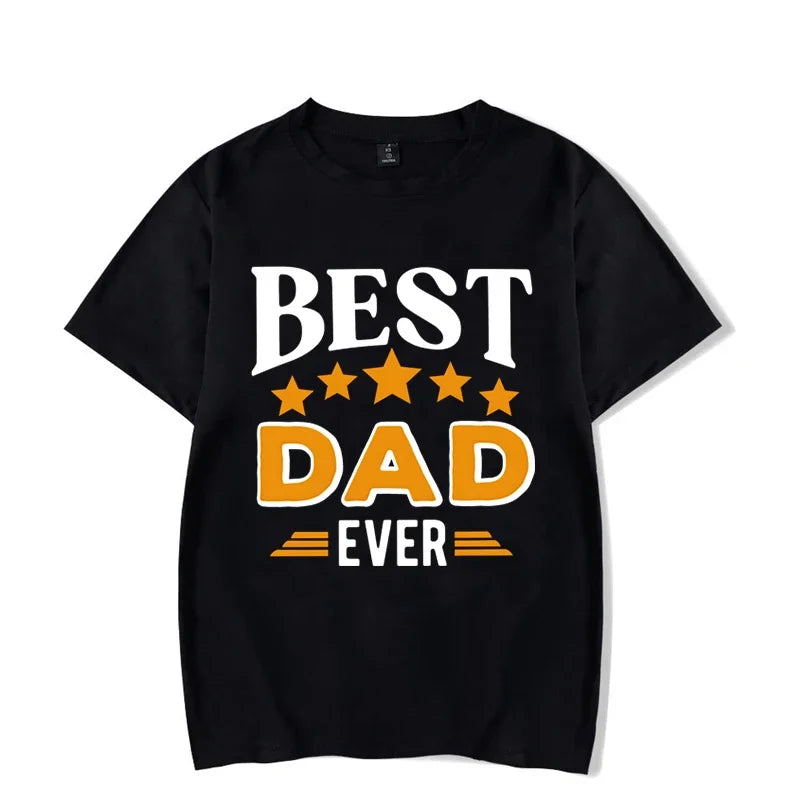Unisex O-neck polyester t-shirt, 'Dad' design. Casual summer clothing for matching family wear.