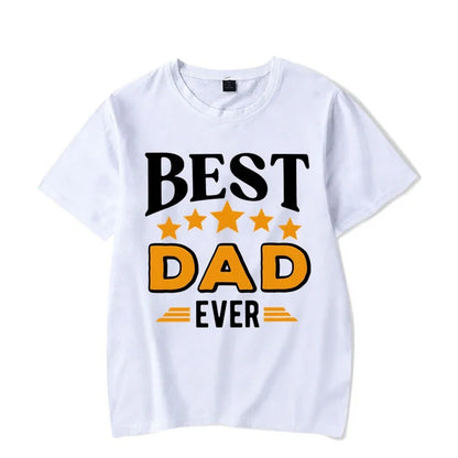 Fathers Day gift: 'Best Dad' polyester t-shirt, unisex adult casual summer wear.