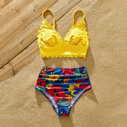 Unisex family swimwear set designed for comfort and matching style at the pool or beach.