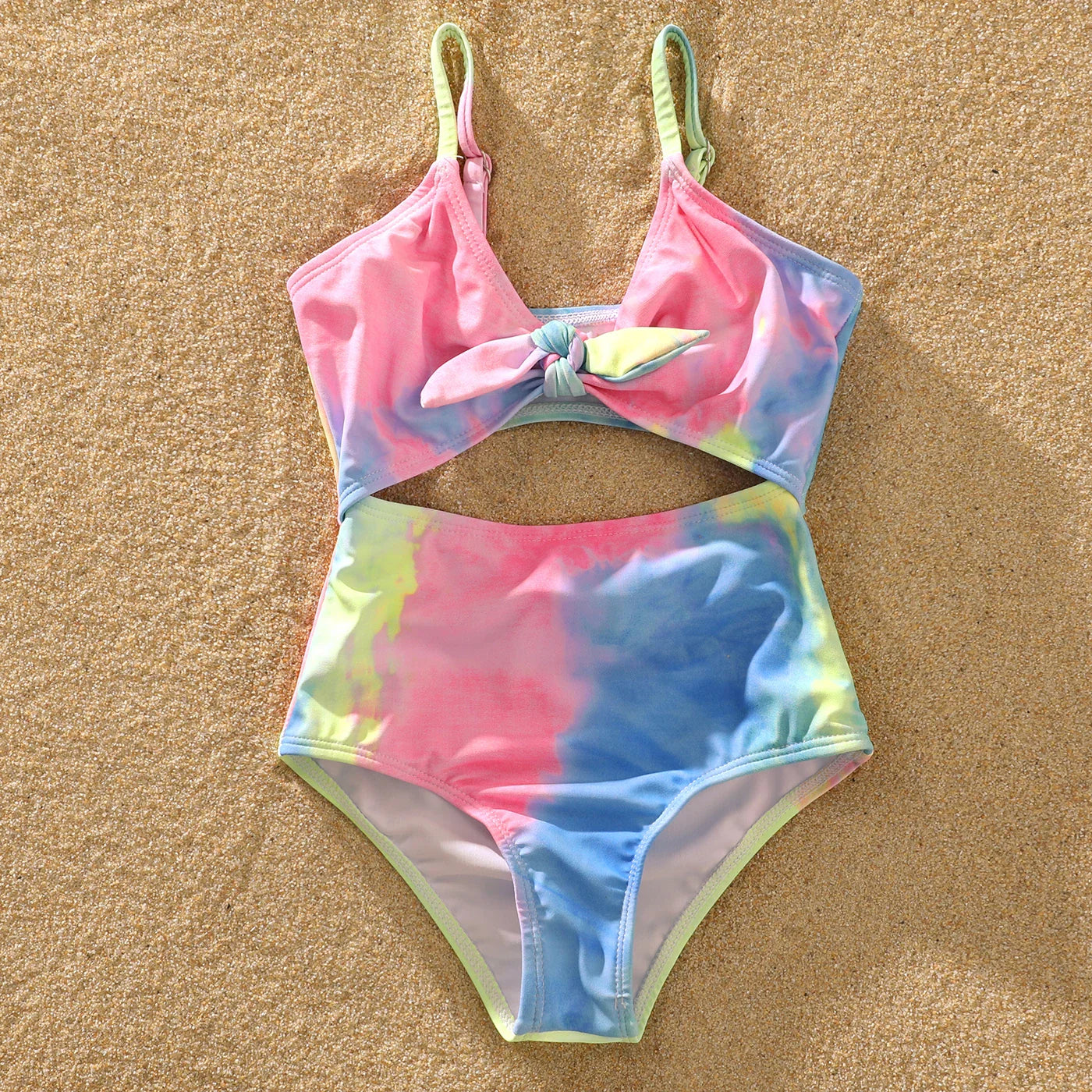 Polyester spandex tie-dye swim trunks, quick-drying and comfortable for men
