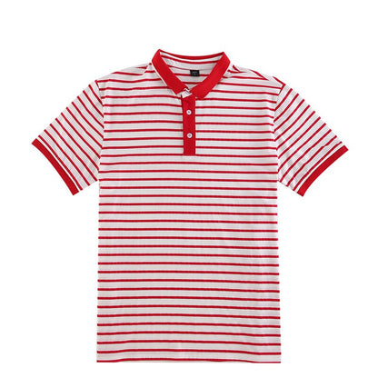 Striped family party outfits for parents and children, ideal for special occasions.