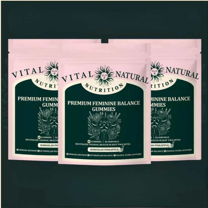 Vegan pH balance gummies, a women's supplement for intimate wellness, freshness & immune support.
