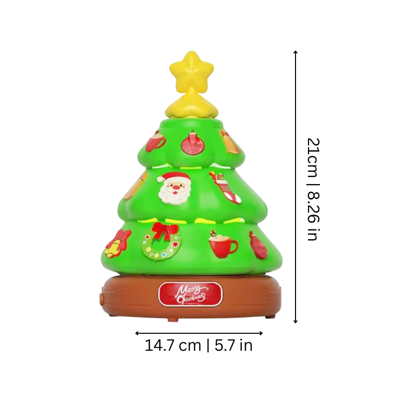 Unisex bubble machine Christmas tree with music, a festive decoration and kids' toy for family fun