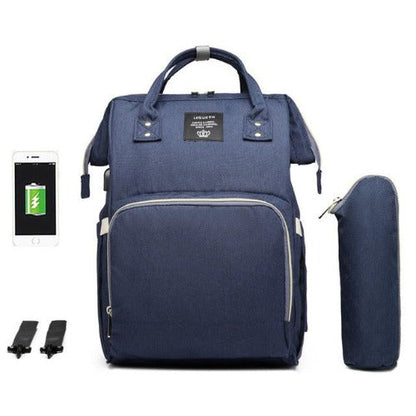 Diaper backpack with ergonomic design for new parents, comfortable and practical