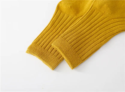 Colorful cotton blend kids socks (5 pairs), designed for softness and breathability.