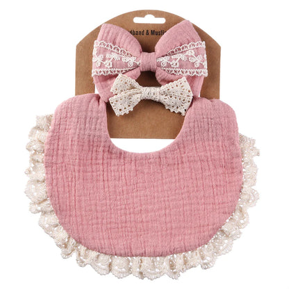 Five-pack of durable and soft cotton bamboo baby bibs, designed for daily drool and spills.
