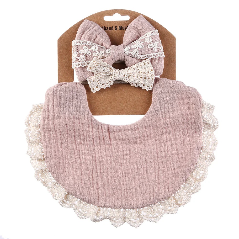 Infant feeding essentials: cotton bamboo drool bibs in a convenient 5-pack for newborns.