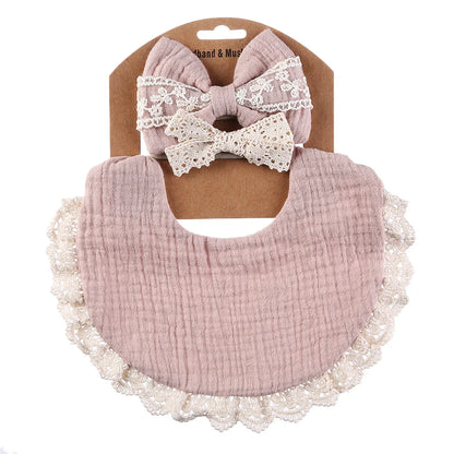 Infant feeding essentials: cotton bamboo drool bibs in a convenient 5-pack for newborns.