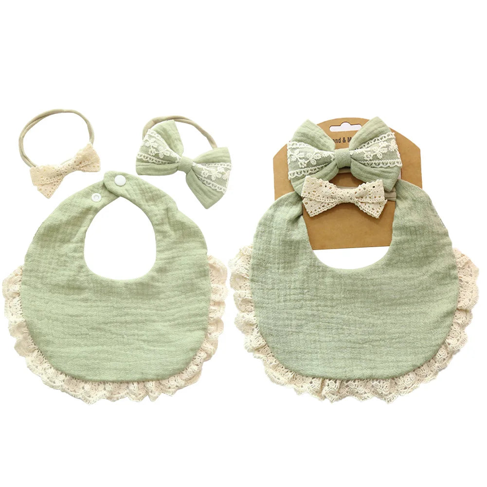 Unisex baby bibs in a 5-pack, crafted from soft and absorbent cotton bamboo material.