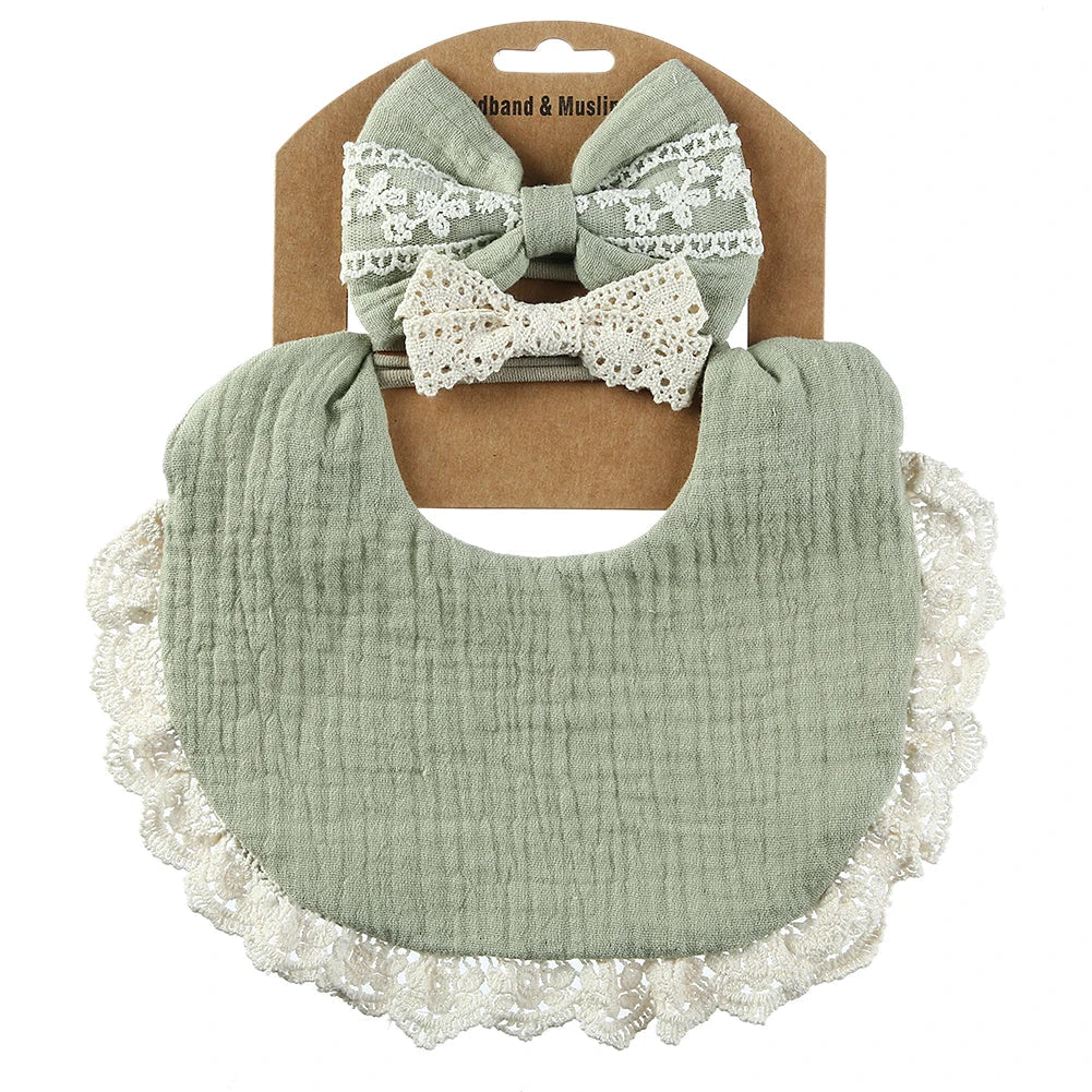 Soft baby drool bibs in a 5-pack, made from natural cotton bamboo for ultimate comfort.