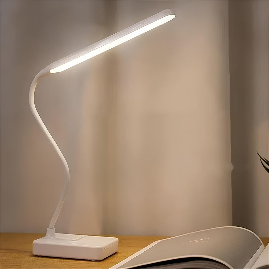 Touch-control, dimmable LED desk lamp provides customizable, eye-friendly light for reading and work.