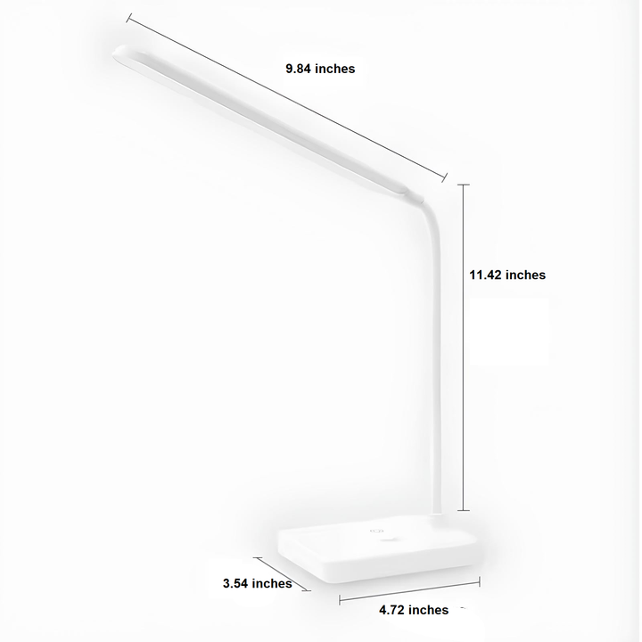 Versatile flexible LED desk lamp: USB rechargeable or plug-in. Ideal for workspace, reading, home office.
