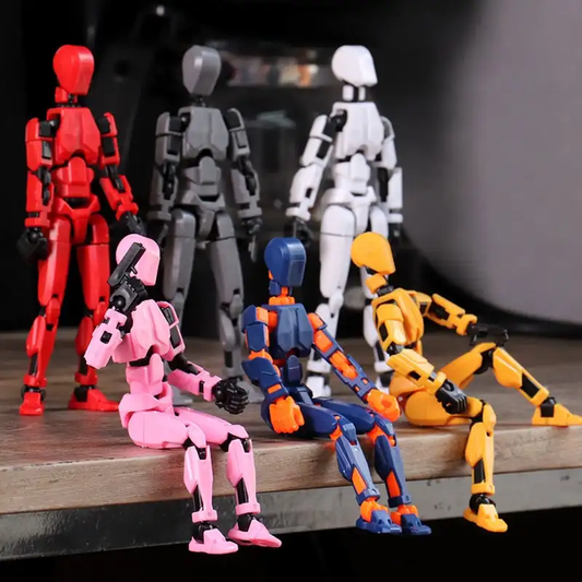Flexible magnetic art figures in assorted colors, perfect for creative and imaginative play by kids.
