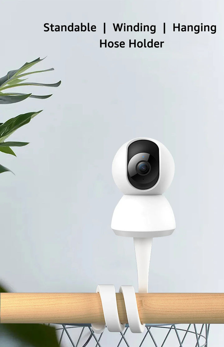 Adjustable baby monitor mount with integrated cable management, sleek and functional.