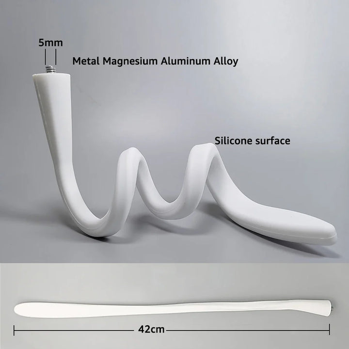 Secure universal baby monitor holder, flexible arm allows perfect nursery camera positioning.