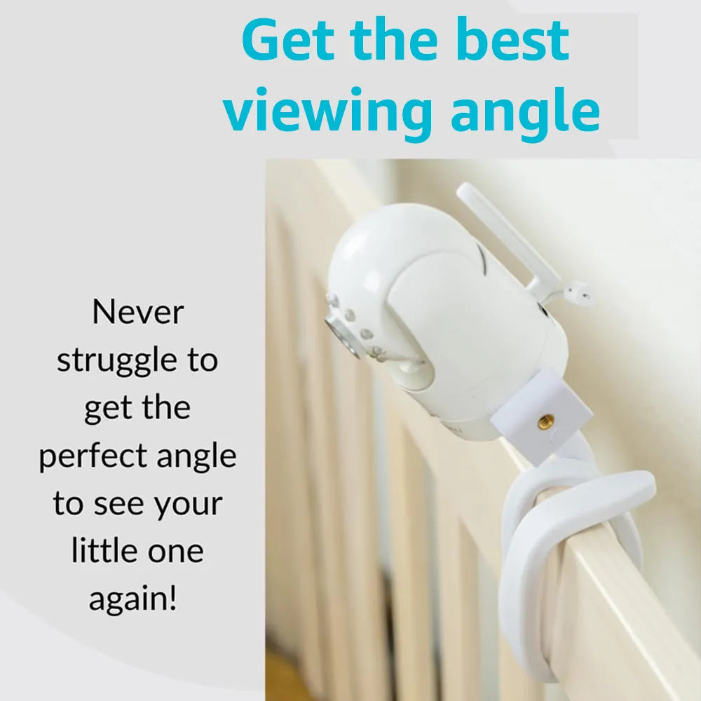 Portable universal baby monitor arm, perfect for travel and home nursery use.