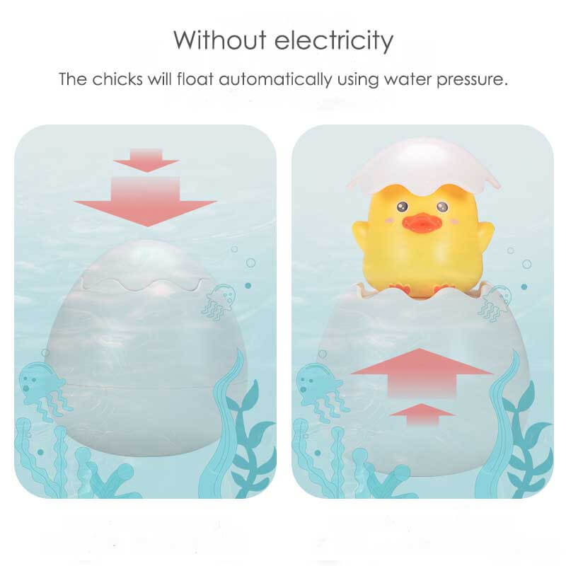 Baby shower gift: Floating spray water egg bath toy, perfect for sensory play
