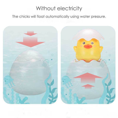 Baby shower gift: Floating spray water egg bath toy, perfect for sensory play