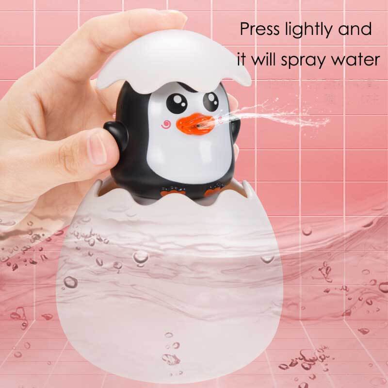Toddler bath toy: Floating egg that sprays water, making bath time fun and engaging