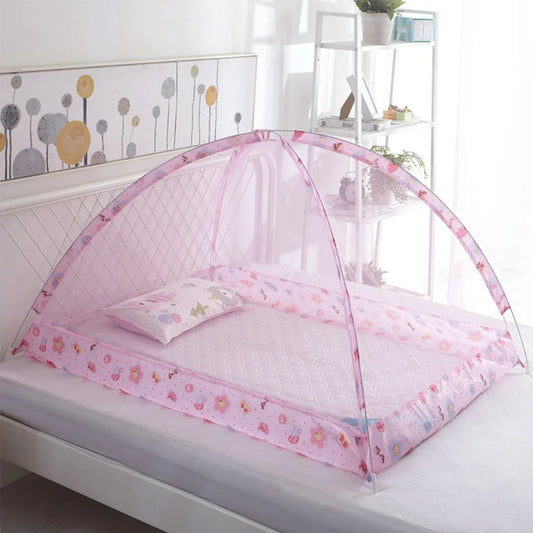 Foldable baby mosquito net, white breathable mesh, infant insect protection for crib